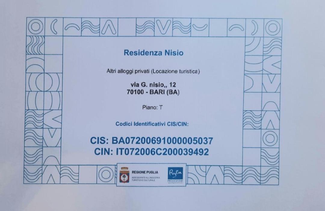 Residenza Nisio Villa Bari Eksteriør billede
